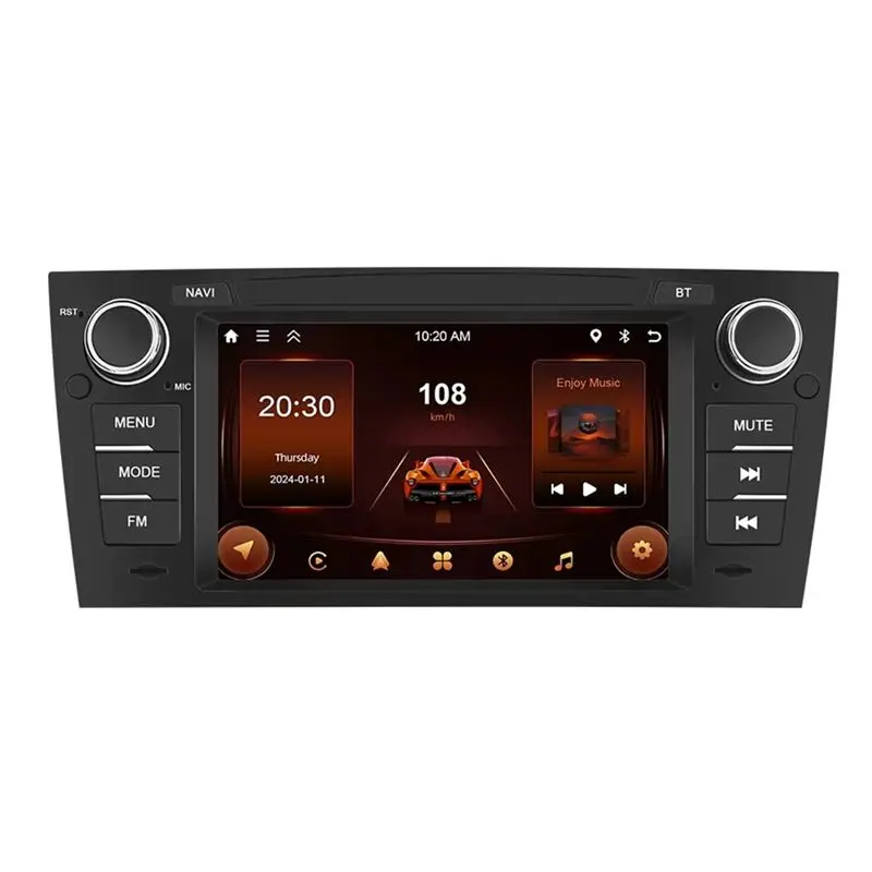 Excellent-Car Radio For BMW 3 Series E90, 2 Din 7Inch Android 13 2G&64G Carplay Android Auto Bluetooth GPS FM Multimedia Player