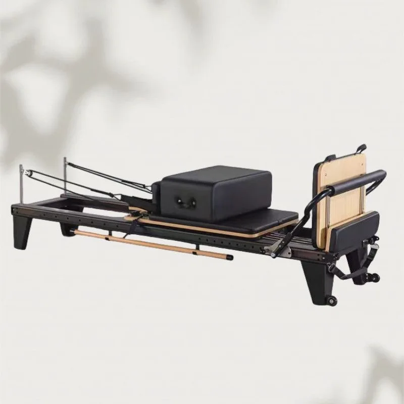 Pilates Aluminum Alloy Small Black Bed Semi Elevated Yoga Private Teaching Low Noise Commercial Use