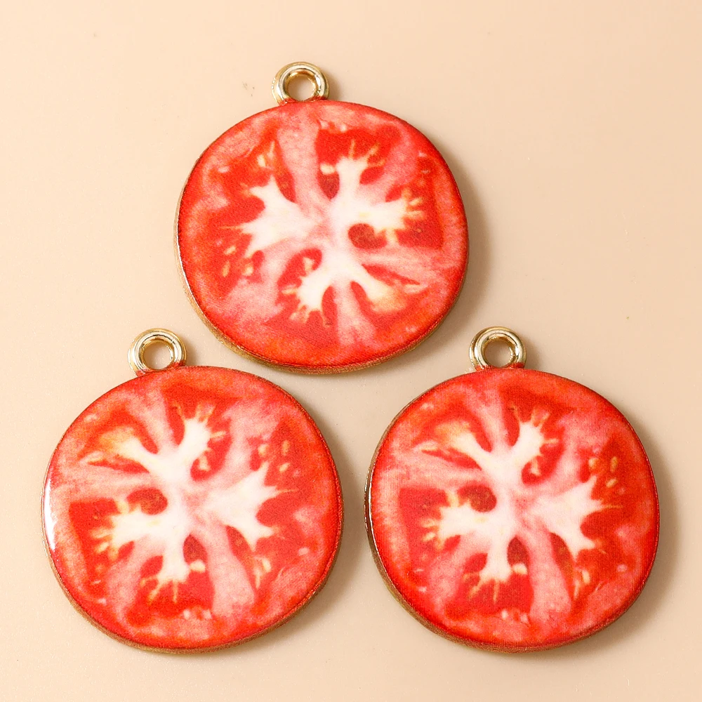 Leslie 20 Stück Charms Frucht Wassermelone Apfel Erdbeere Zitrone Anhänger für DIY-Bastelarbeiten Handgemachter Modeschmuck – Detail 22