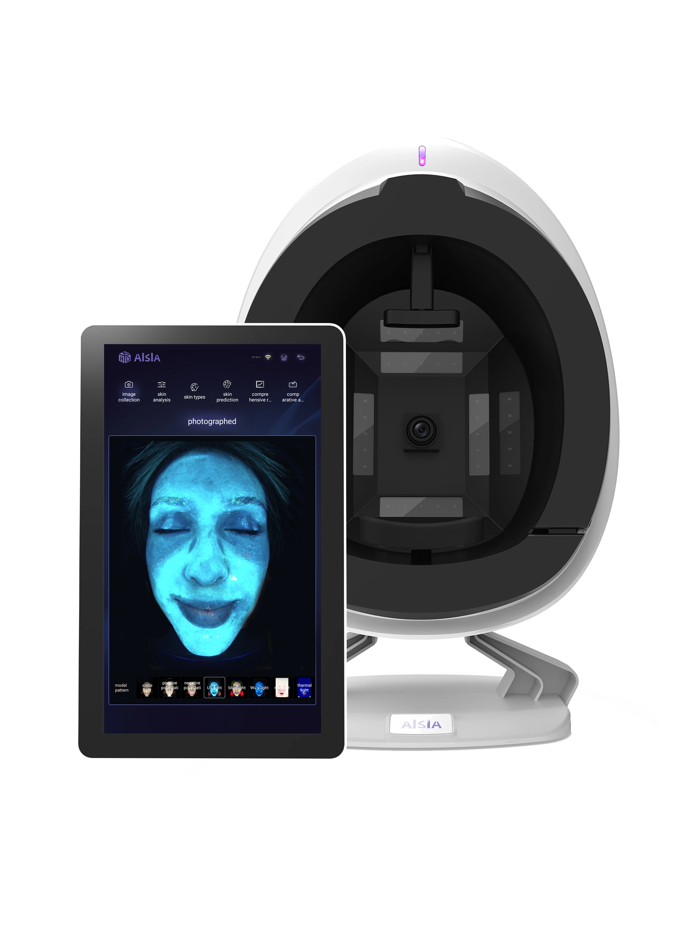 เครื่องวิเคราะห์ผิวหน้าล่าสุด2024สำหรับ3D Ai เมจิกกระจกสแกนผิวเครื่องวิเคราะห์สีสำหรับวิเคราะห์ใบหน้า