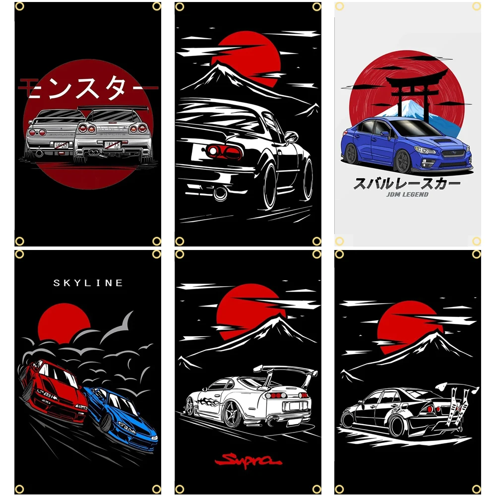 3x5 Fts Legends Supras Rx Racing Car Flag Poster Tapestry Polyester Digital Printing Motorcycle Banner Outdoor Decoration