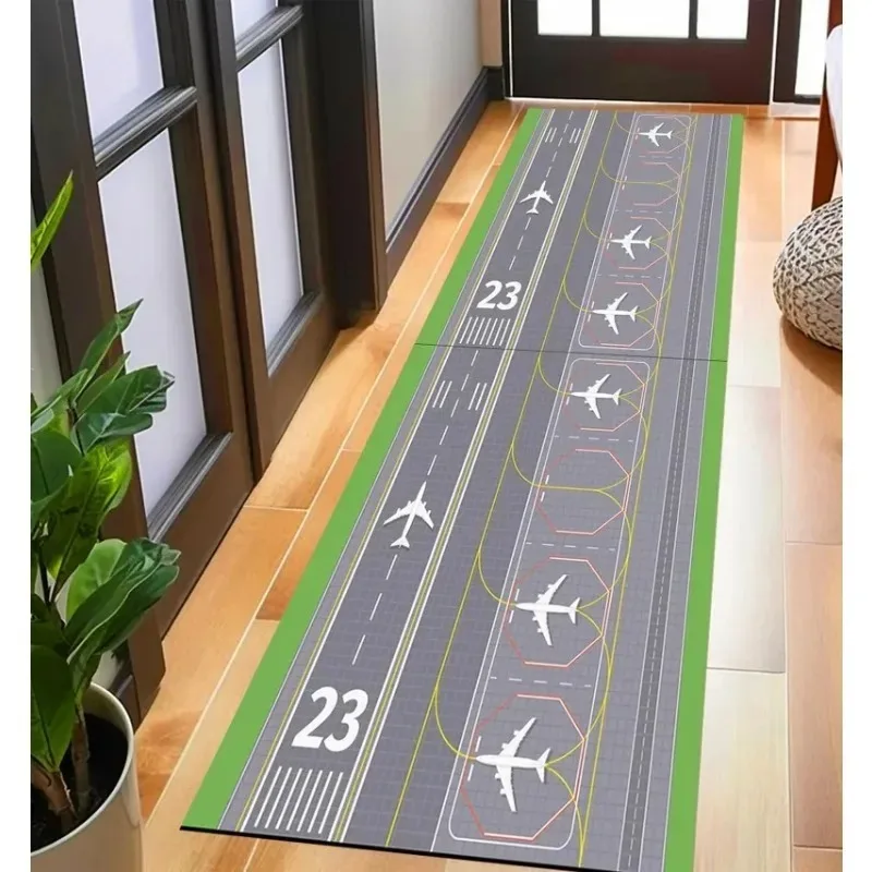 Runway Rug Aviation Airport Track Design Living Room Bedroom Mat Home Decoration Carpet