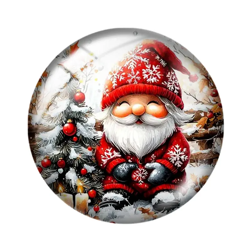 Winter Gnome Illustration  12/18/20/25mm glass cabochon  bracelet pendant rings for jewelry demo earrings back Making findings