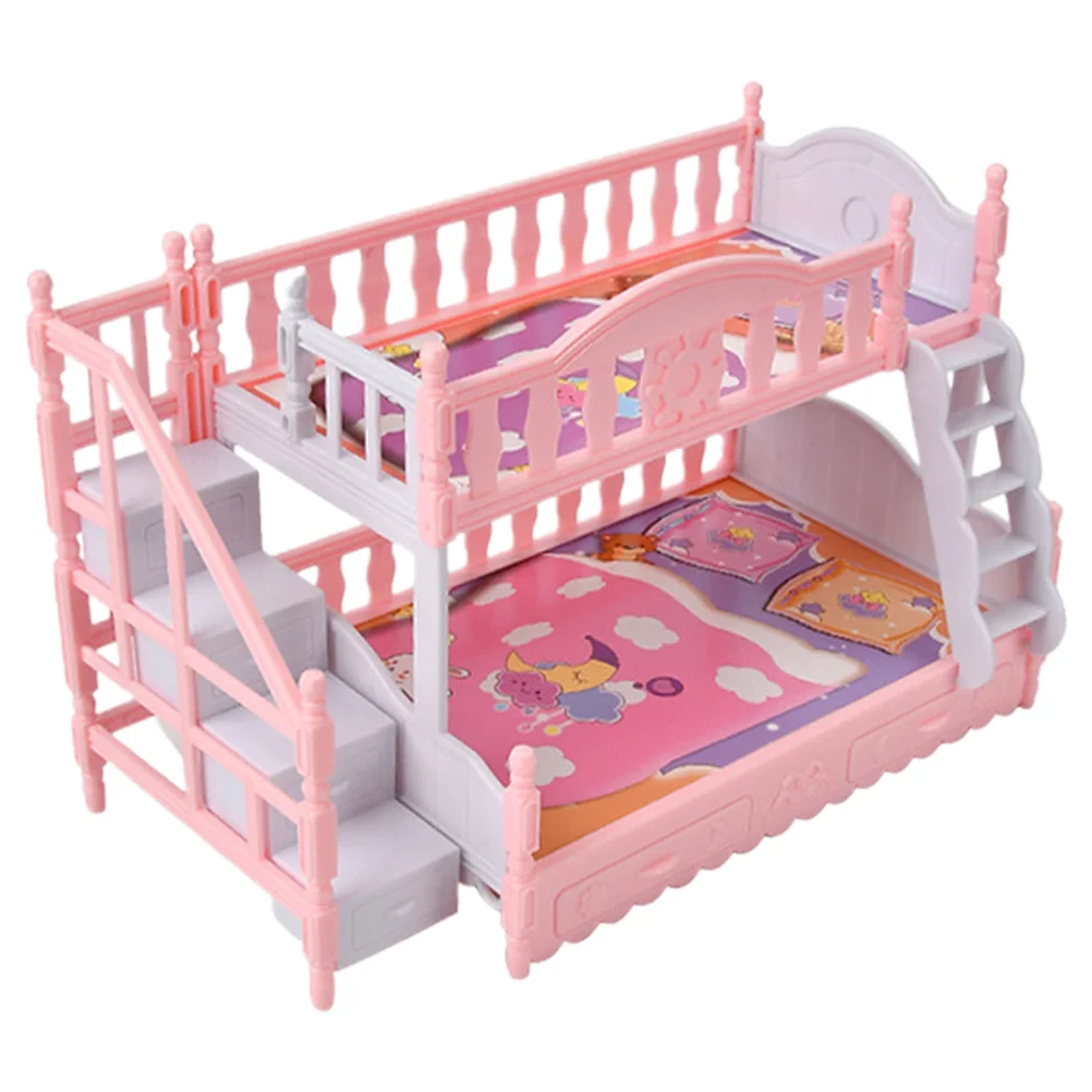 1:12 Bunk Bed Mini House Miniature Furniture Ornament Pillow Pillows Model Kit Bedroom Adornment Baby