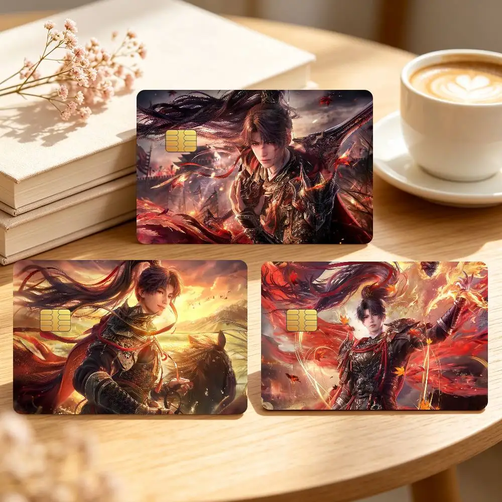 Love and Deepspace Rafayel Credit Card Sticker Waterproof Anti-Scratch 4PCS Bank Debit Traffic Cover Decoration