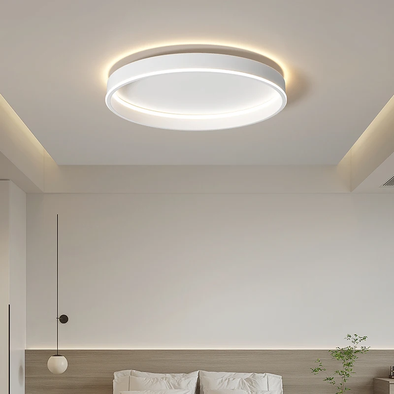 

Minimalist Bedroom Lamp LED White Ceiling Lamp Creative Round Study Lamp Master Bedroom Lamp Home Decoration Lighting Fixtures