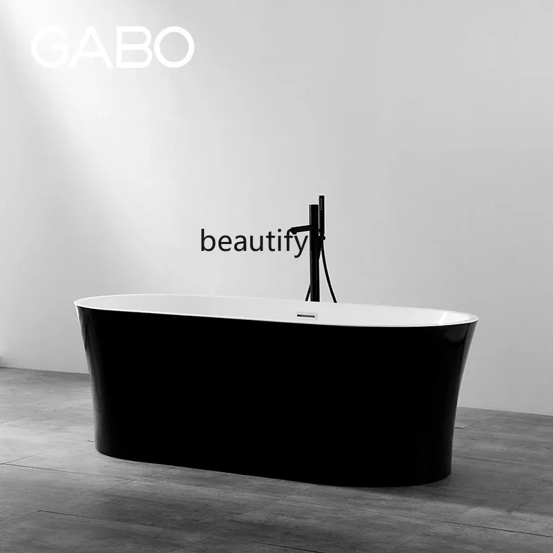 

45QC 6804 bathtub 1.7 meters inner white outer black acrylic bathtub