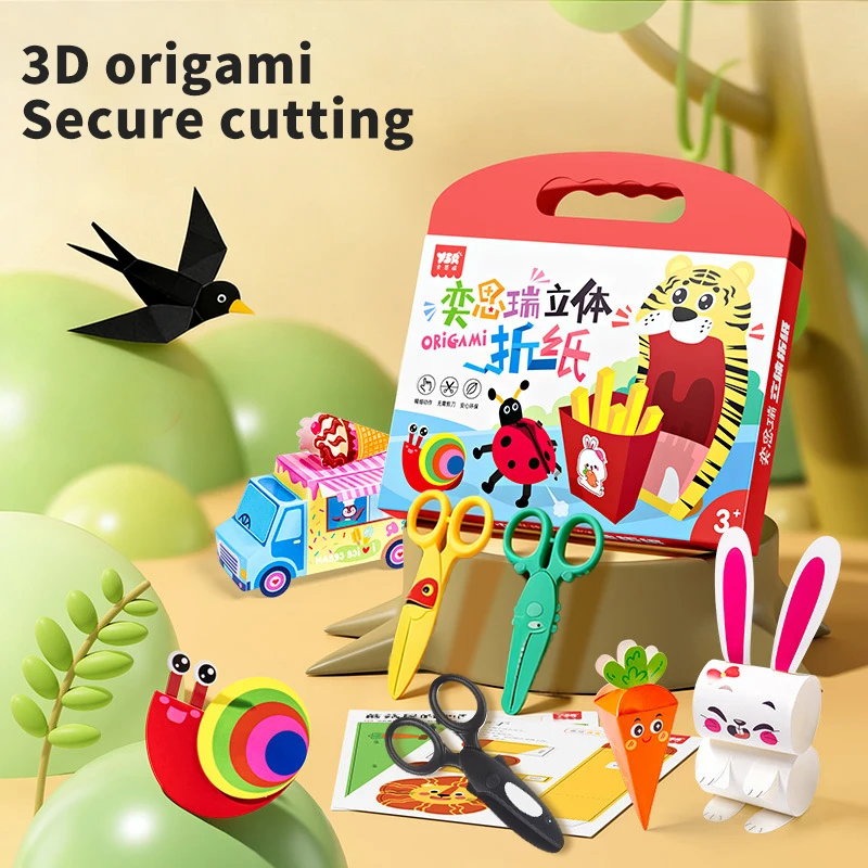 

1 комплект, новый комплект оригами, набор 3D бумаги оригами для детей, узоры животных и домашних животных, сделай сам, искусство и ремесло для начинающих, дети, мальчики, девочки