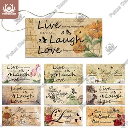 Putuo Decor Quote Wooden Signs Family Live Laugh Love Friendship Gifts for Wooden Pendant Sweet Home Wood Art Wall Decoration
