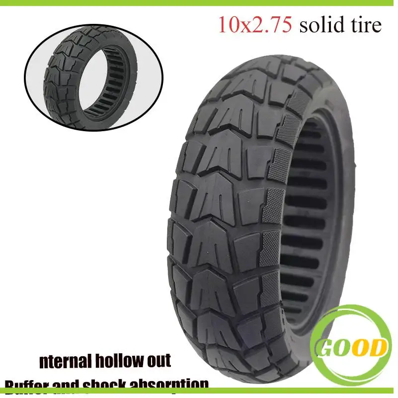 

10-дюймовая цельнолитая шина 10x2.75 для электросамокатов Kugoo G-Booster G2 Pro, Speedway 5, Dualtron 3. Запчасть/аксессуар.