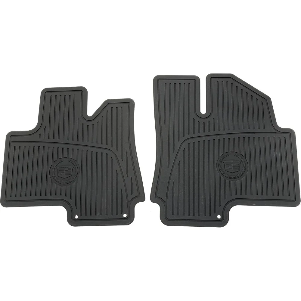 

GM Accessories 19172258 Front All-Weather Floor Mats in Ebony with Deep Patterned Grid and Crest and Wreath Logo