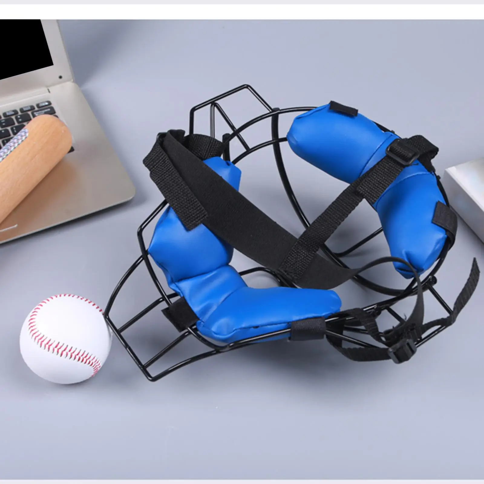 Protector facial de Softball deportivo, equipo de protección de béisbol ajustable, accesorios de béisbol de aleación ligera, 31cm x 7cm