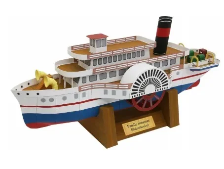 

Paddle-steamer Ship 3D Paper Model DIY Puzzle Manual Papercrafts Toy