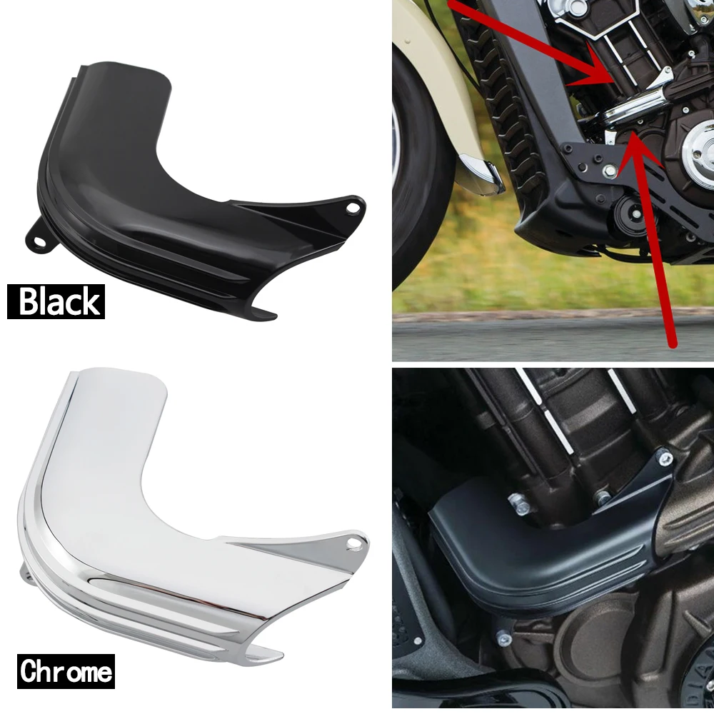 

Motorcycle Part 1 Piece Engine Coolant Hose Trim Cover ABS Plastic Chrome Black For Indian Scout 2015 2016 2017 2018 2019 Models