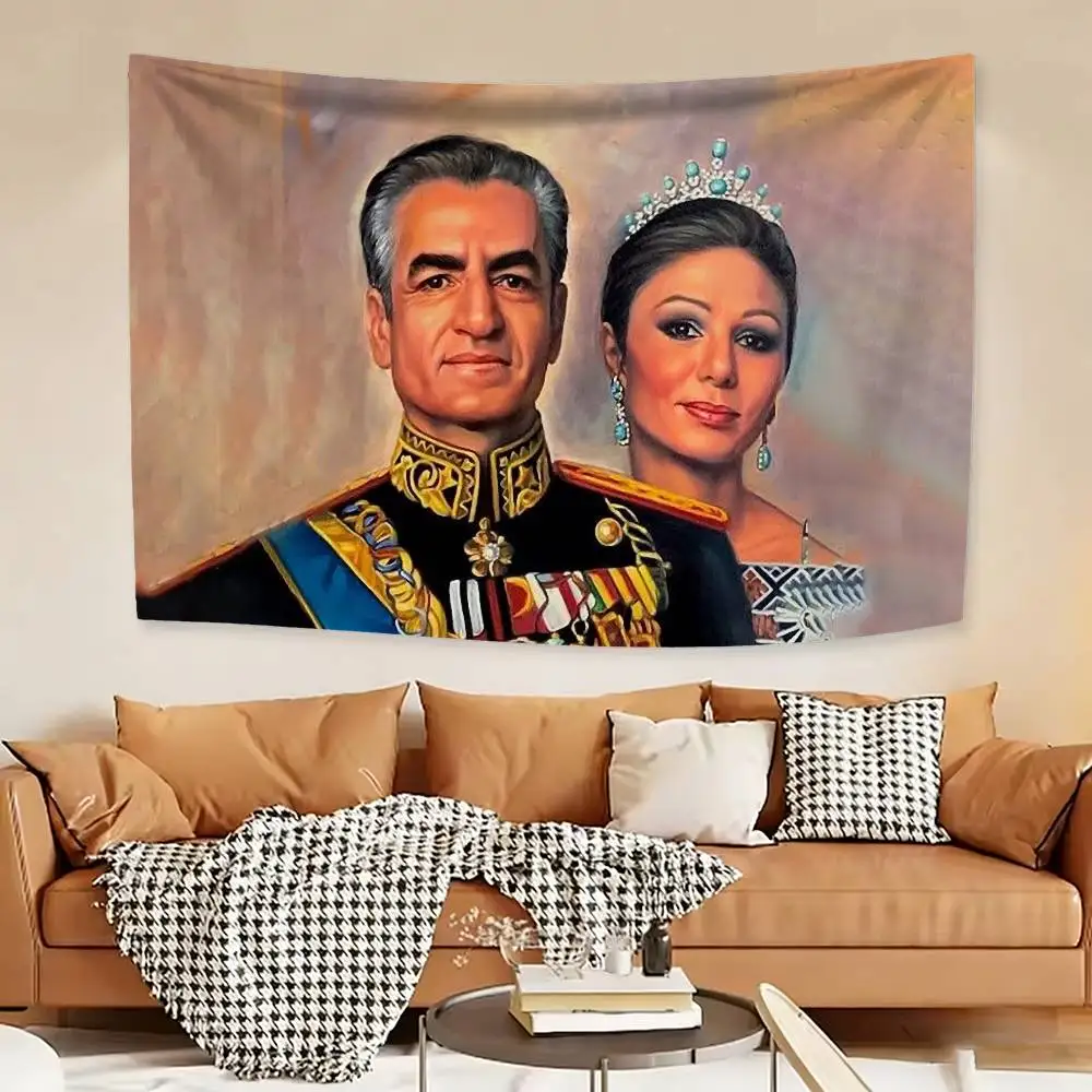 

M-Mohammad Reza Pahlavi Flag Digital Printing Banner for Garage Wall Out Door Decoration