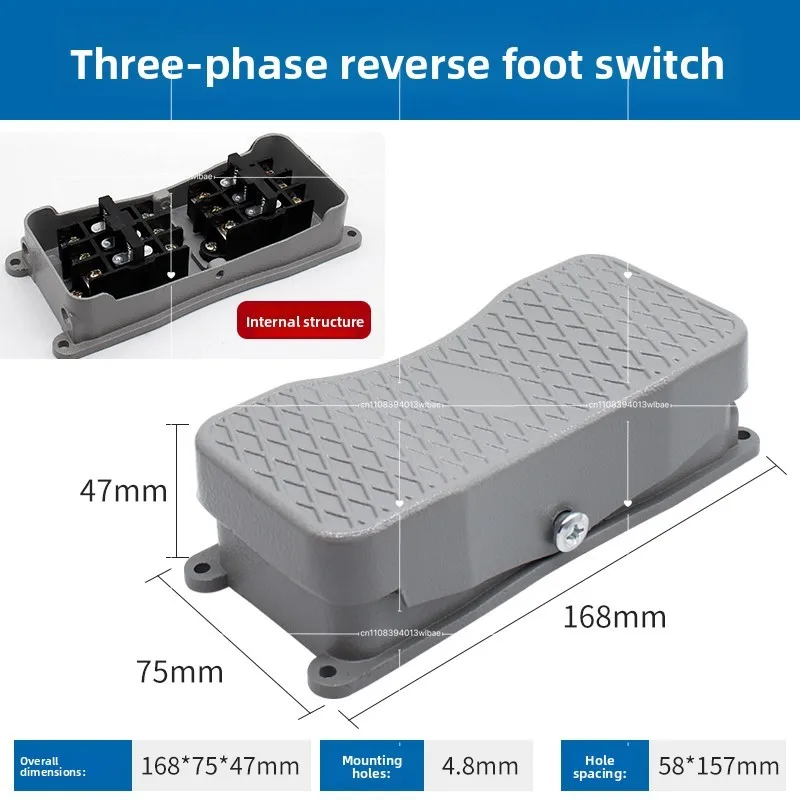 Three-phase Inverted Step Switch Single Two-way Foot Step with Double Head Cable