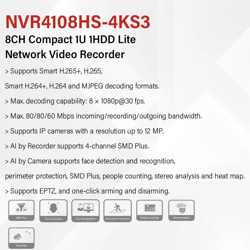 Dahua Original MultiLang 4K NVR 4 8 CH 16CH Video Recorder Home/Store CCTV System NVR4104HS-4KS3 NVR4108HS-4KS3 NVR4116HS-4KS3