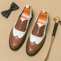 2025 British Style Men Prom Evening Dresses Shoes New Casual Leather Lace-Up Oxfords Shoes Fashion Antiskid Flat Designer Shoes