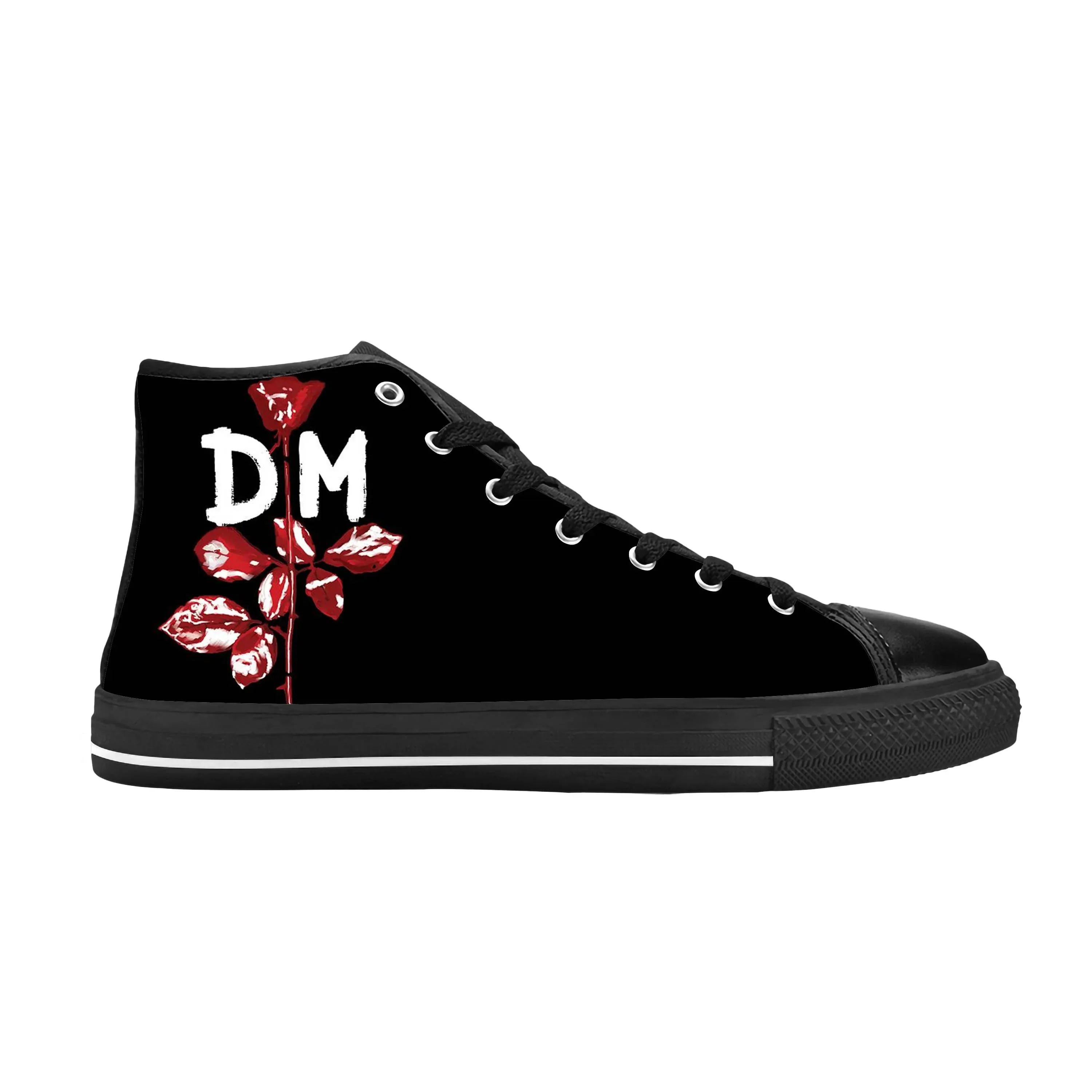 Tênis de música rock eletrônico para homens e mulheres, sapatos de pano casual, cantor Depeche, top alto, confortável, respirável, impressão 3D