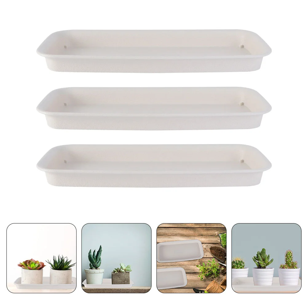 

3 Pcs Flower Pot Tray Trays Garden Supplies Plants Ground Flowerpot Bases Plates