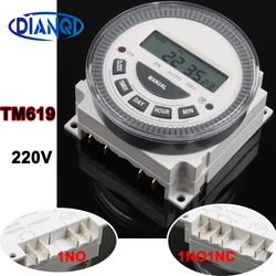 1NO1NC TM619 Digital 7 Days Weekly Programmable AC220V 230V 240V Timer Switch Time Relay Power Timer controller LCD 16A ON/OFF