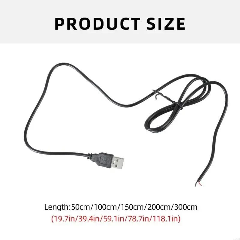 USB -мужчина до 2PIN Power Extension Extension Cable USB для открытого конца COMTAL BED 5V 3A для USB Equipments Ремонт