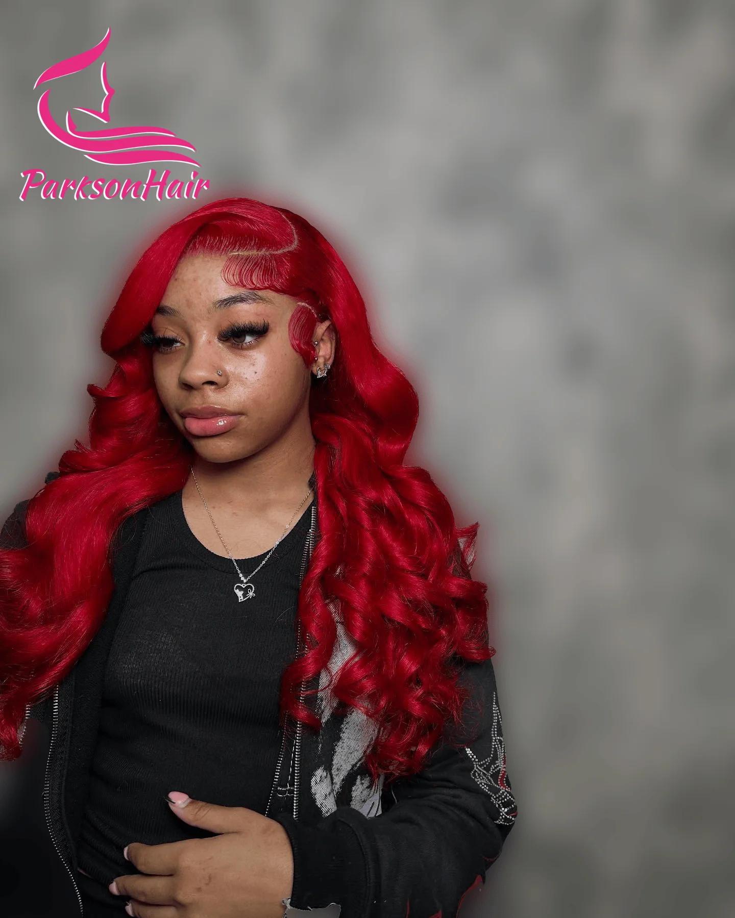 Hot Red 13*4 13*6 Lace Frontal Human Hair Wig Pre Plucked 250% Density Straight HD Transparent Colored Lace Front Wig For Women