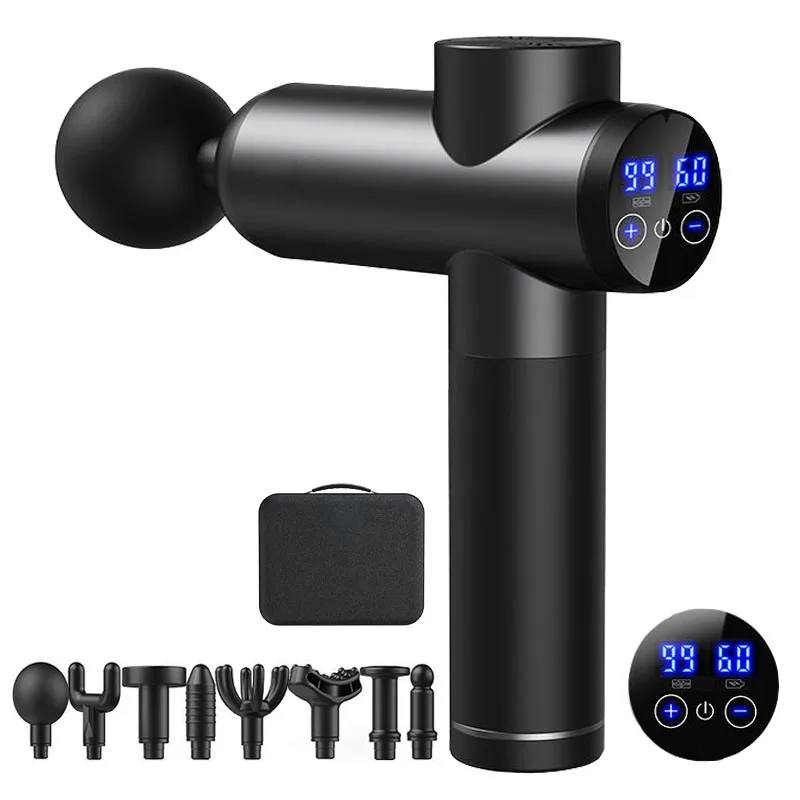 Hohe Frequenz Massage Pistole Elektrische Massager Muskel Entspannung Mit 8 Köpfe Für Körper Fitness Fascia Gun