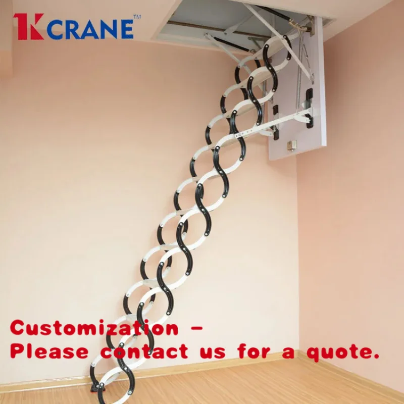 

Customize.Power Foot Semi-automatic Attic, Telescopic Staircase, Home Duplex, Stealthy Stairs, Elevators
