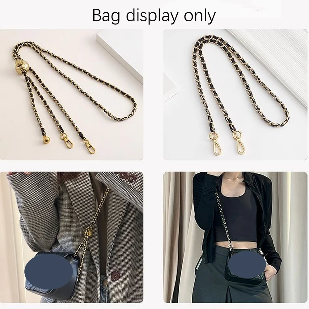 Purse Chain Strap Crossbody Handbag Chains Replacement Leather Shoulder Bag Chain Straps Diy Women Girl Bag Part Accessory