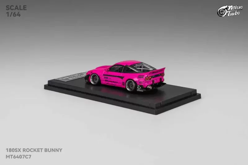 Micro Turbo 1:64 180SX Rocket Bunny Rose Red Diecast Model Car #MT6407C7 In Stock Ready To Ship