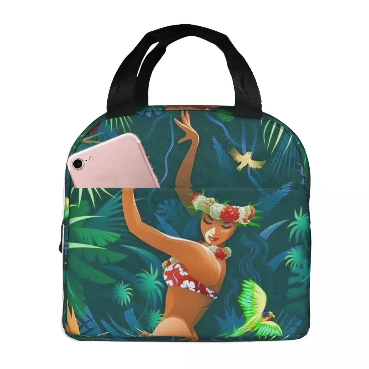 

Hinano Tahiti Insulated Lunch Bag for Kids School Cooler Thermal Food Box Tote Portable Lunch Boxes Container