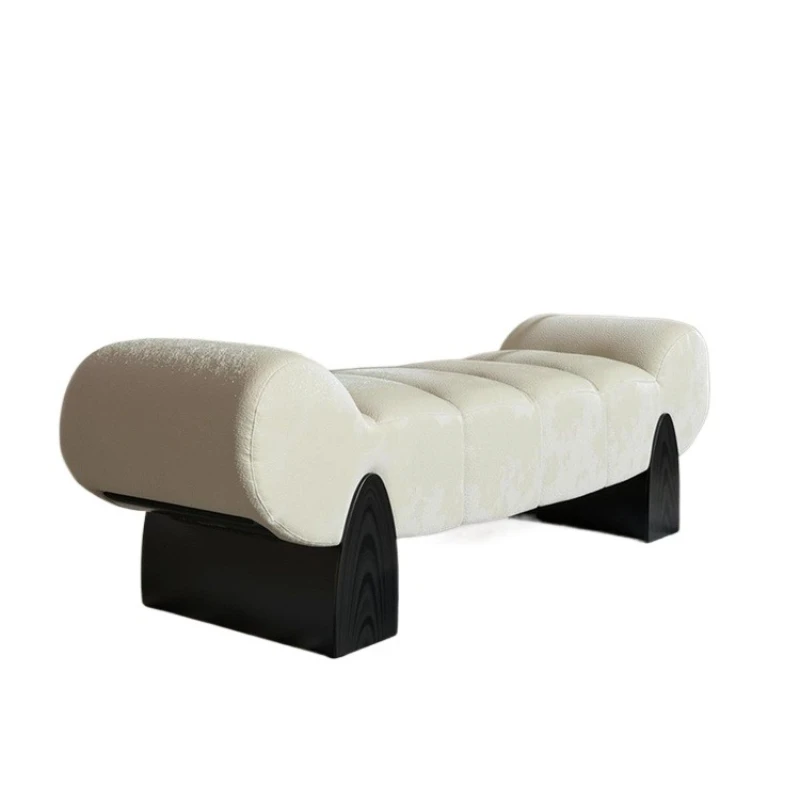 

Nordic light luxury modern simple living room fabric sofa small apartment straight three-person sofa