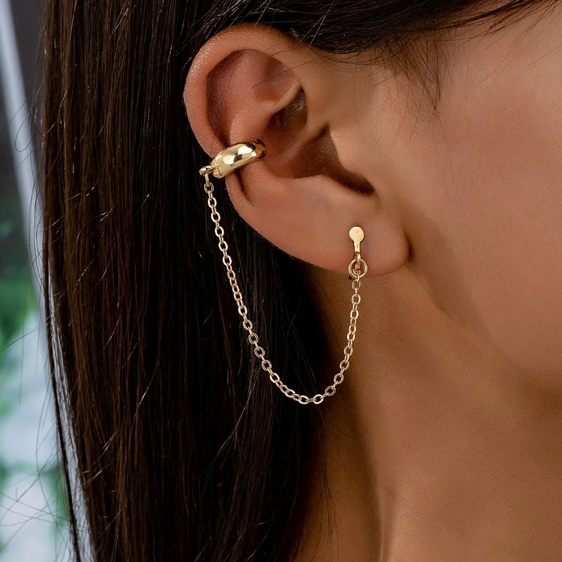 

2025 Fashion Minilist No Piercing Ear Cuff Earrings for Woman Fake Piercing Earcuff Clips Earrings for Women Cuffs Jewelry Gift