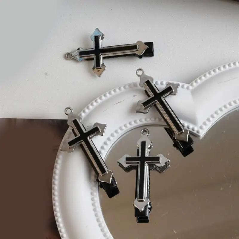 

K3KF Заколка для волос для вечеринки в честь Хэллоуина для горячих девушек, заколки для волос в форме креста в стиле панк, для с