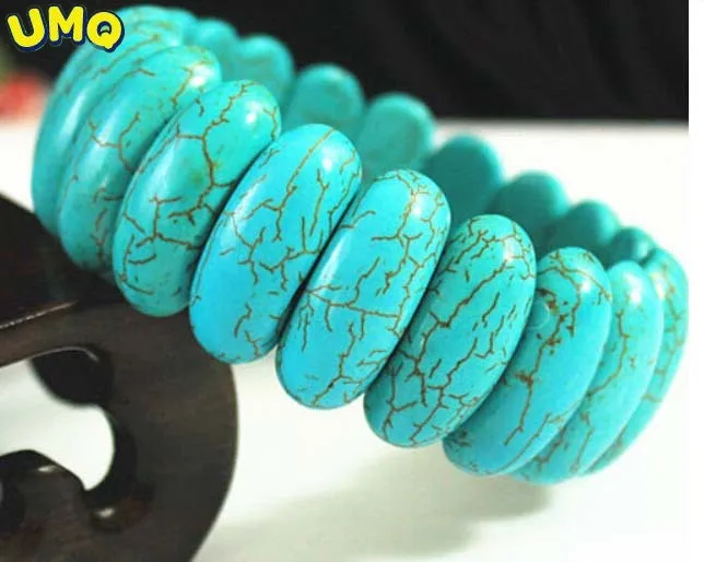 

Diversion Business Gifts North China Shiyan Handmade Turquoise Bracelet Bracelet Bracelet Jewelry Back Bridge Hand Card