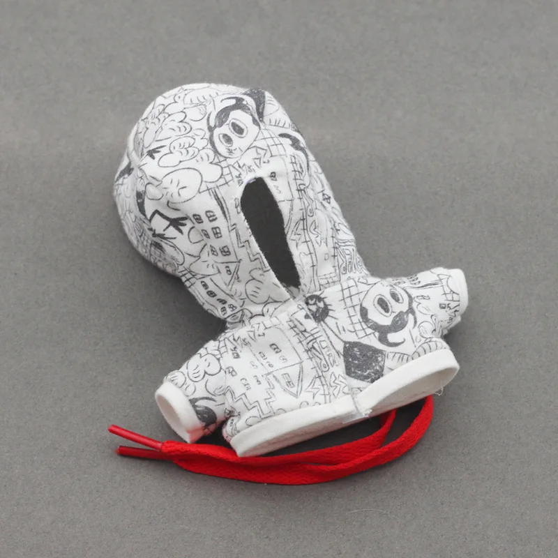 17 سنتيمتر صندوق أعمى يجلس حفلة Labubu الجيل الثاني Bjd قلادة الطباعة الكرتون هوديي الملابس الشاملة تنوعا