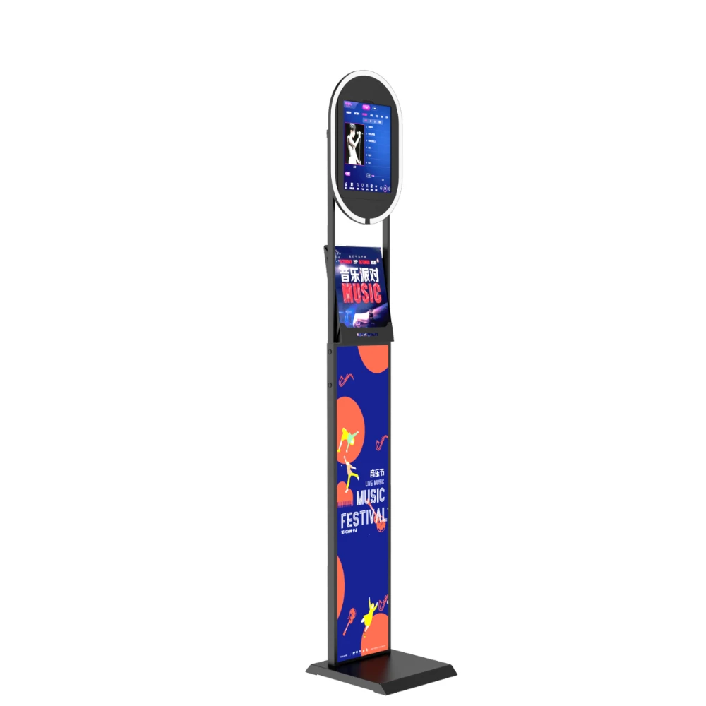 New Design for Kiosk Tablet Floor Stand with Light Box Photo Booth for Events Kiosk for ipad