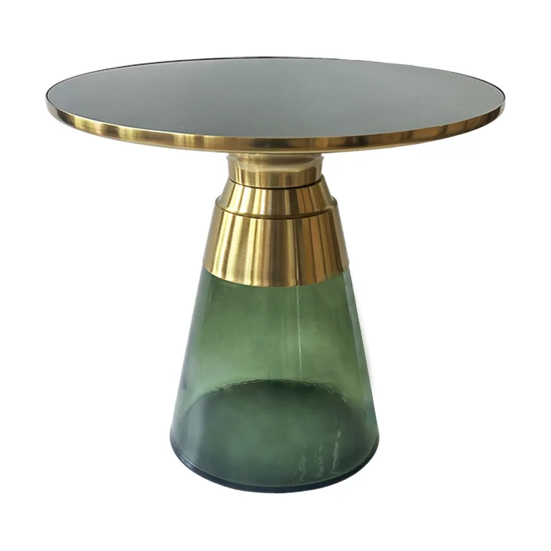 

Glass coffee table Modern living room Household small apartment Color tea table Corner few Nordic simplicity