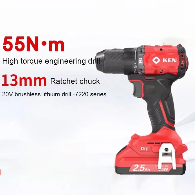 KEN BL7220 20V power drills electric screwdriver cordless drill  Power Tools battery  rechargeable drill