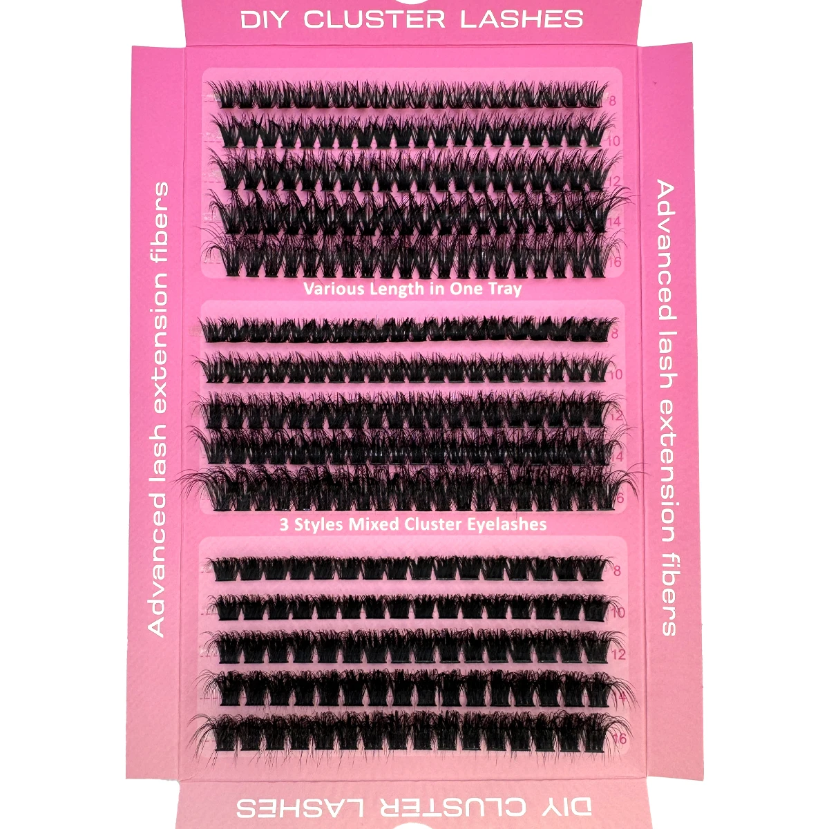 جديد 60d80d100d 8-16 مللي متر 5D سميكة لينة الفردية مجموعات ذاتية الصنع رمش تمديد C/D15 الصفوف الطبيعية مجزأة رمش أدوات ماكياج