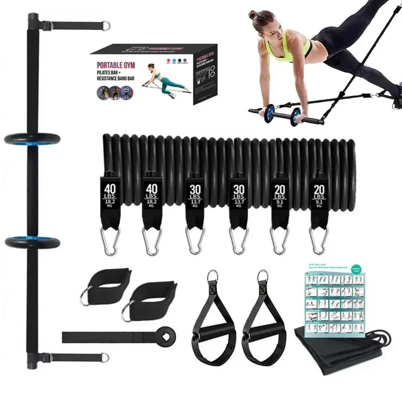 Pilates Bar Kit Pilates Workout Bar Portable Home Gym Pilates Bar Kit Multifunctional Fitness Equipment For Full Body Training