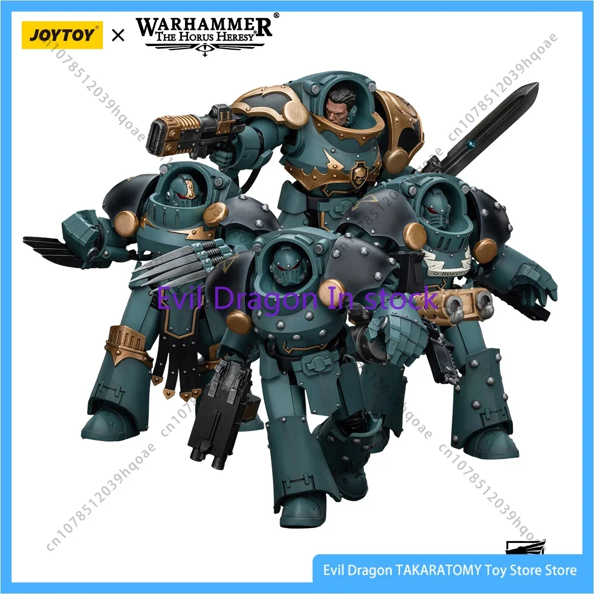 In Stock JOYTOY Warhammer 40k 1/18 Action Figure 14.2cm Sons of Horus Tartarus Terminator Squad Series Model Toy