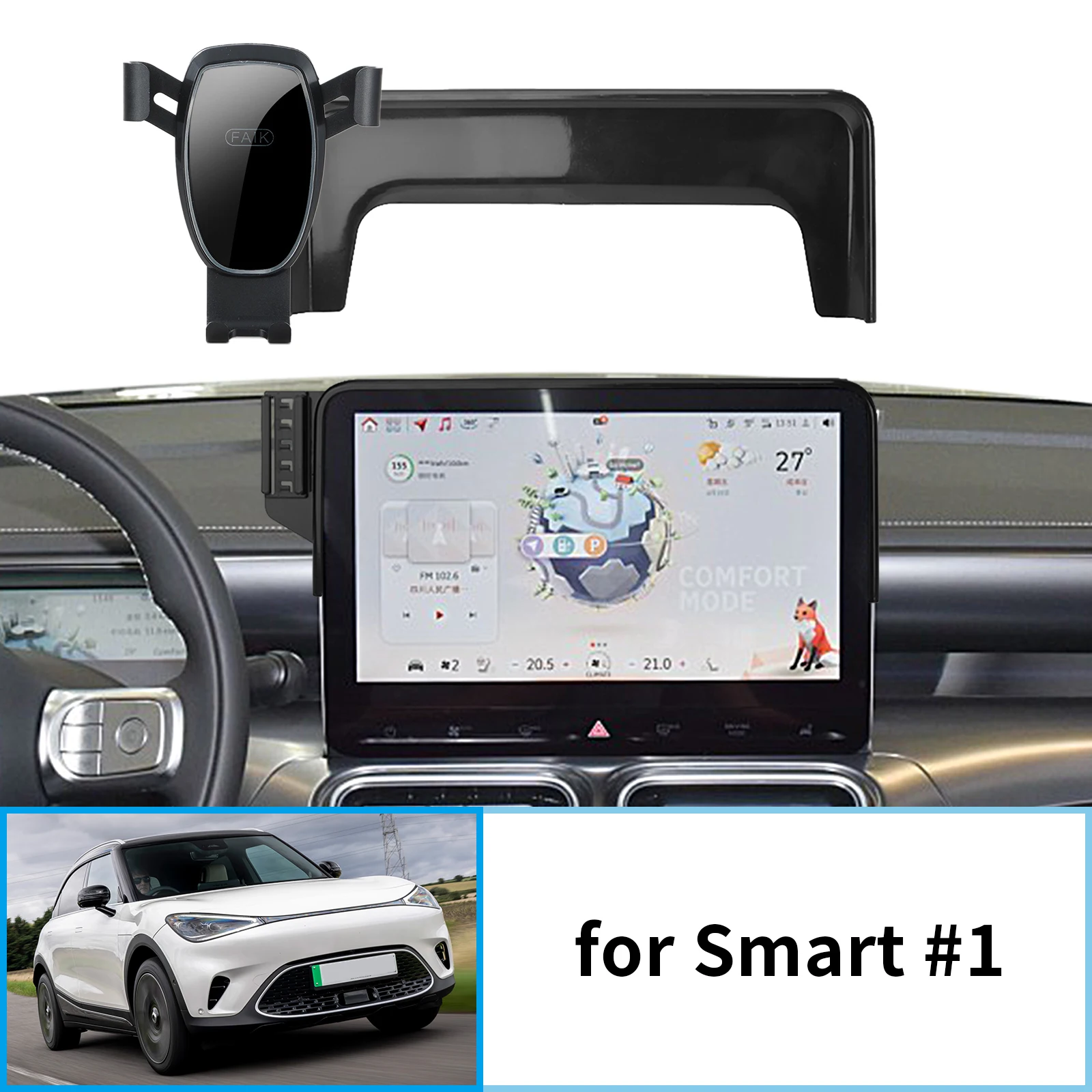 

for Smart #1 Brabus Smart 1 GPS Bracket Navigation Stand Auto Accessories