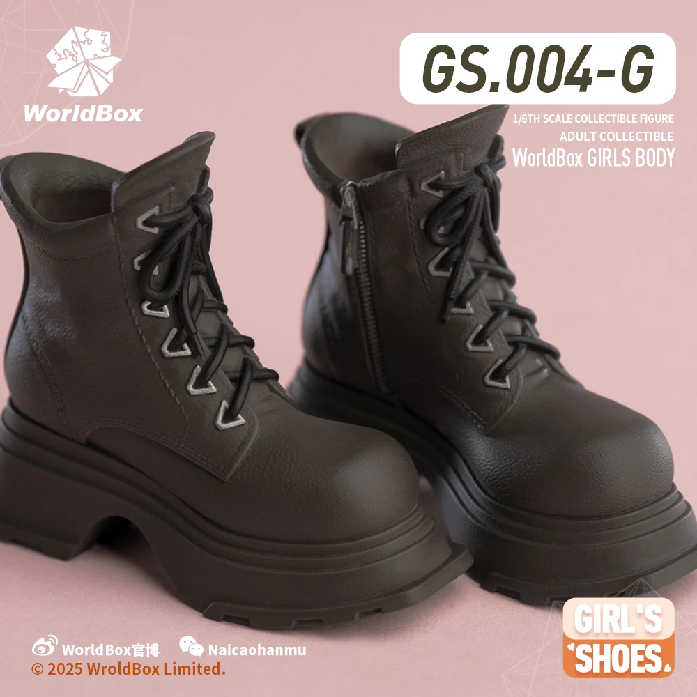 Worldbox GS004 1/6 أحذية سميكة سوليد الصلبة مستقيم أحذية مشرق الجوارب الملابس نموذج صالح 12 ''أنثى الجندي عمل الشكل الجسم