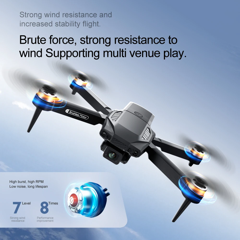 KBDFA F198 Drone WIFI FPV HD Aerial Photography Wide Angle Dual Camera Professional With 1080P Brushless RC Foldable Quadcopter