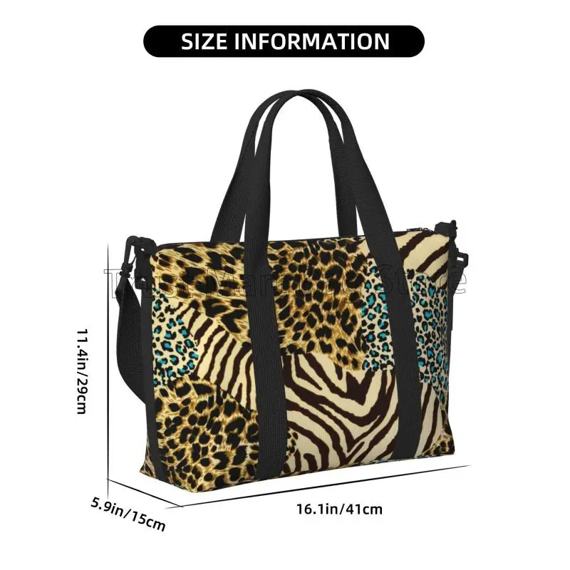 Cheetah Leopard Print Travel Duffel Bags Waterproof Weekender Overnight Handbag Foldable Carry on Bags for Travel Sport Gym Yoga