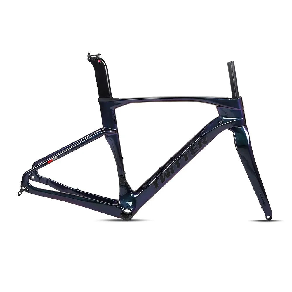 

2026TWITTER Gravel V3 T1000 carbon fiber bicycle frame 45/48/50/52/54cm disc brake version 12-148mm gravel bike frameset 700*40C