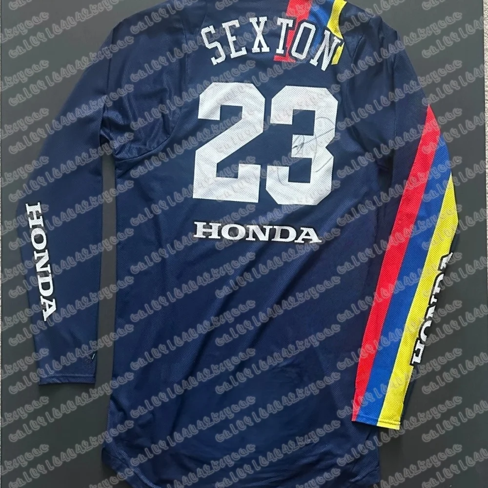 

Осенний мотоциклетный трикотаж Honda 2025 # Футболка SEXTON с длинными рукавами для верховой езды, 23, дышащее гоночное снаряжение, удобный топ для бездорожья