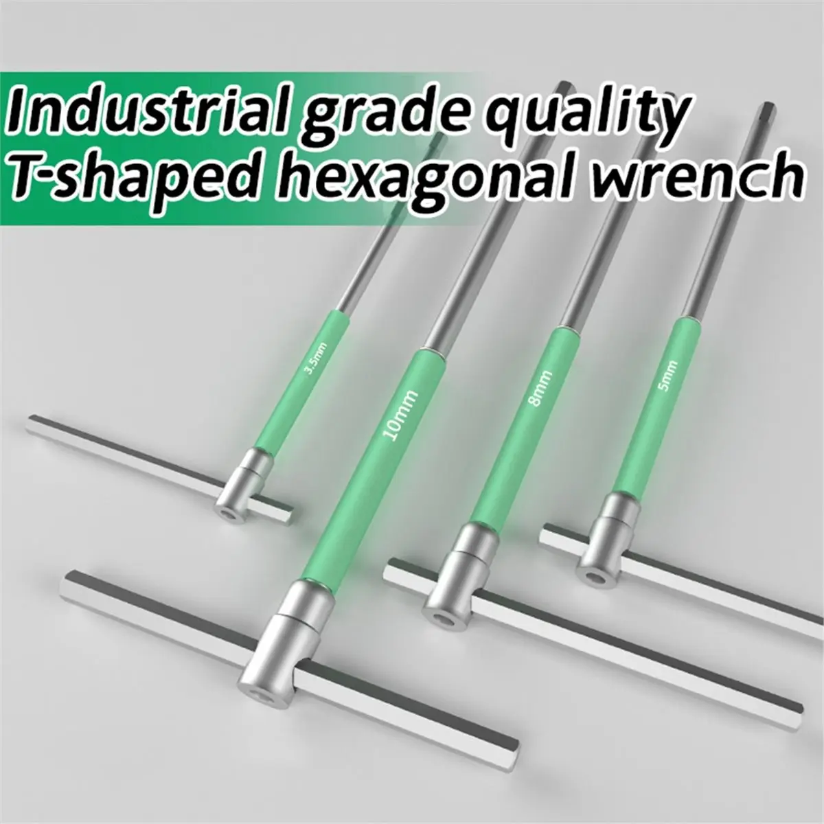 10mm T/L Torx Screwdriver T-Handled Allen Hex Wrench Chrome Extended T-Socket Tool for Bicycle Car Motorcycle Repair